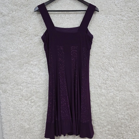 R&M Richards Dress Medium Purple Babydoll Sparkle Y2K Whimsigoth Fairy Feminine - Picture 5 of 12